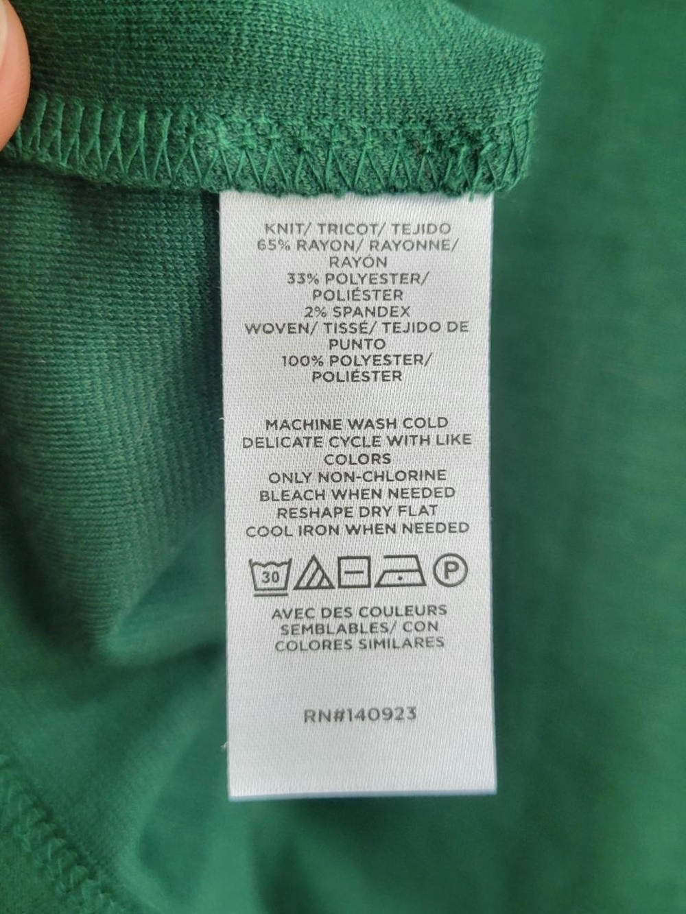 LOFT Women's Green Ruffle Front Long-Sleeve Top - Picture 5 of 7